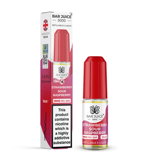Strawberry Sour Raspberry Bar Juice 5000 Nic Salt E-Liquid