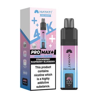 Strawberry Raspberry Blueberry Hayati Pro Max+ 4K Prefilled Pod Vape Kit