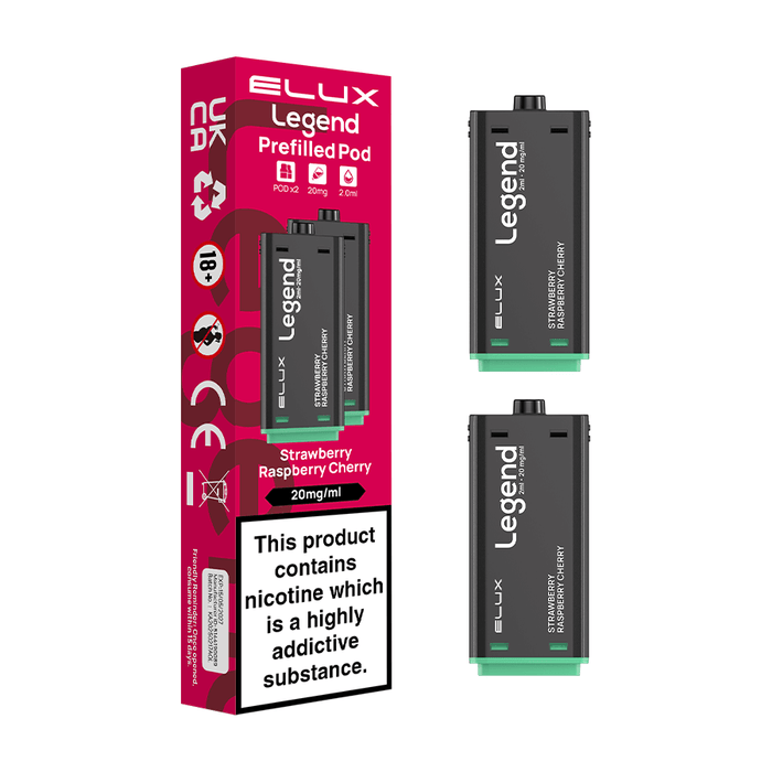 Elux Legend 1500 Prefilled Pods Strawberry Raspberry Cherry