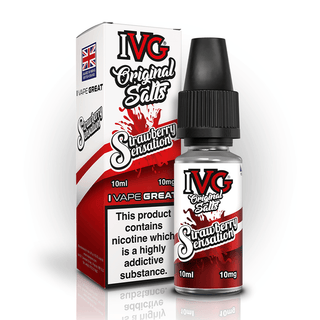 IVG Original Salts Strawberry Sensation 10ml nic salt e-liquid bottle and box
