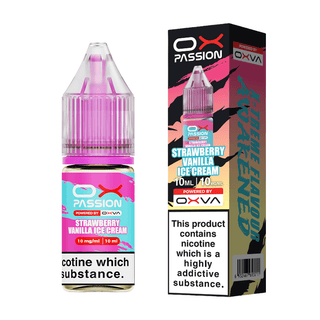 Strawberry Vanilla Ice Cream OX Passion Nic Salt E-Liquid by OXVA
