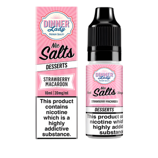 Strawberry Macaroon Nic Salt E-Liquid 20mg by Dinner Lady