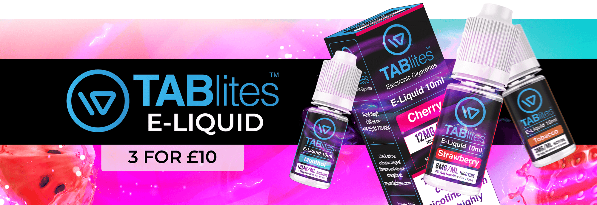 Tablites E-Liquid 3 For £10 Website Sliding Banner