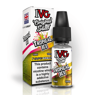 IVG Original Salts Tropical Ice 10ml nic salt e-liquid bottle and box