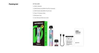 Vaporesso XROS 4 Vape Kit- 21005 - TABlites