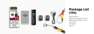 Voopoo Argus G2 Vape Kit - Packing List