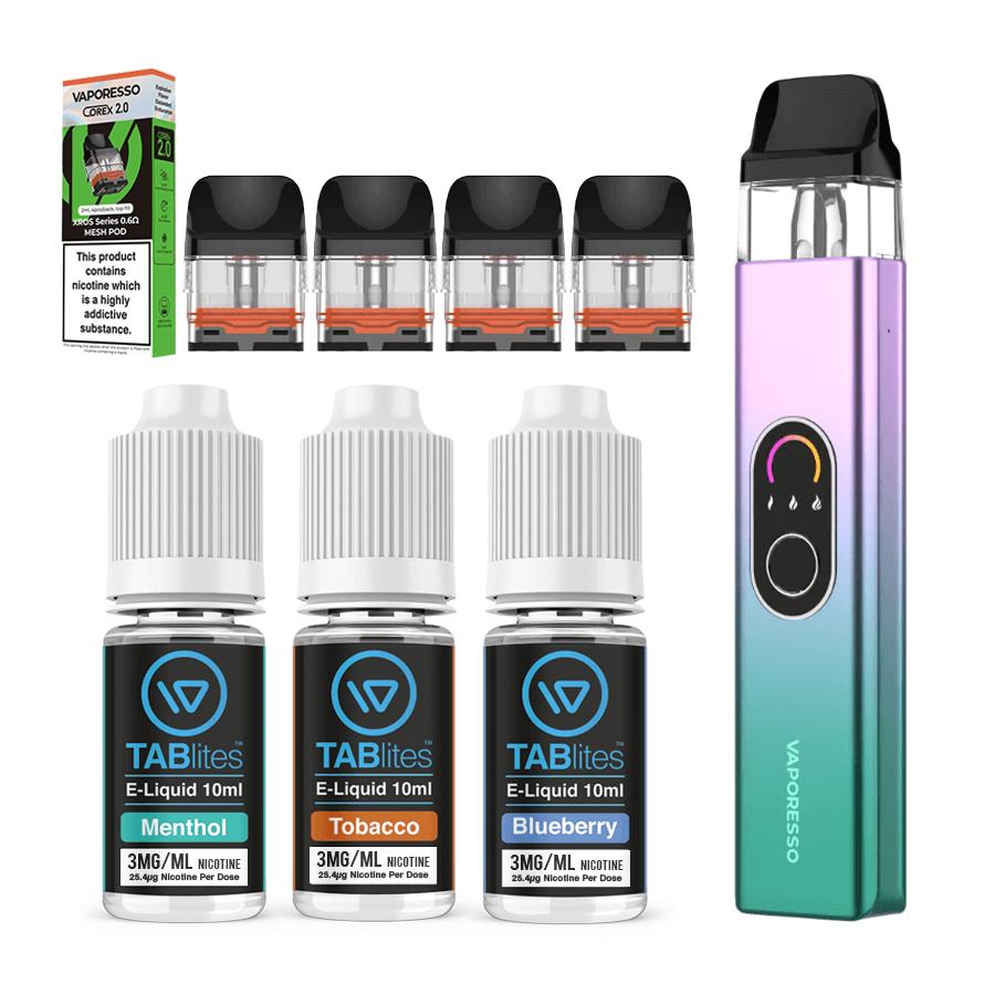 Vaporesso XROS 4 Bundle Deal with 3 E-Liquids and a Pack of 4 XROS Pods