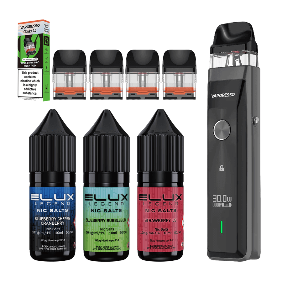 Vaporesso XROS Pro Kit with 3 E-Liquids and a Pack of 4 Vaporesso XROS Pods