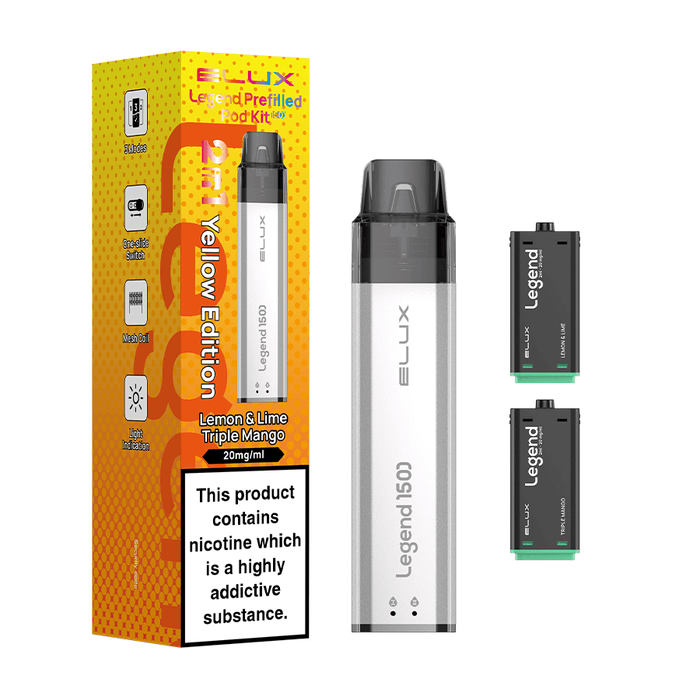 Elux Legend 1500 Prefilled Vape Kit Yellow Edition