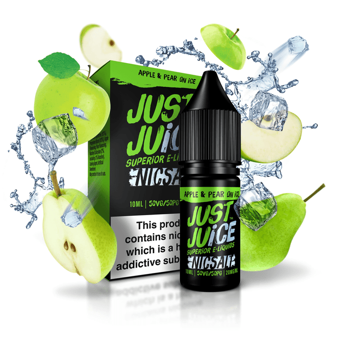 Apple & Pear on Ice Nic Salt E-Liquid by Just Juice 10ml - TABlites