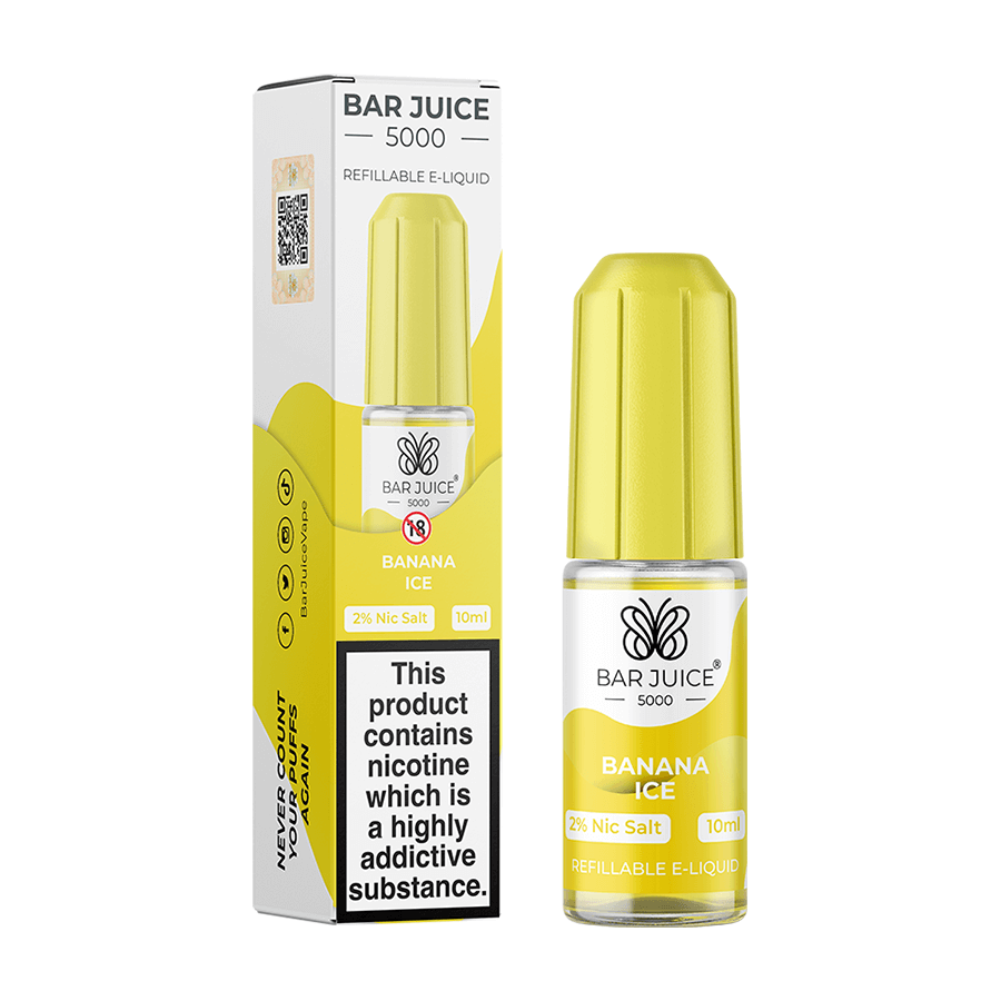 Banana Ice by Bar Juice 5000 Nic Salt E-Liquid 10ml Tablites Banana Ice by Bar Juice 5000 Nic Salt E-Liquid 10ml Tablites