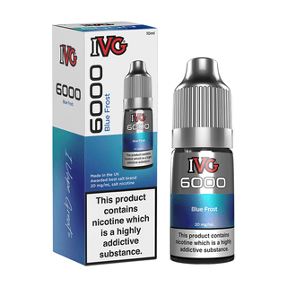 Blue Frost IVG 6000 E-Liquid - Box and Bottle