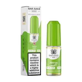 Fresh Mint by Bar Juice 5000 Nic Salt E-Liquid 10ml- 5060769490745 - TABlites