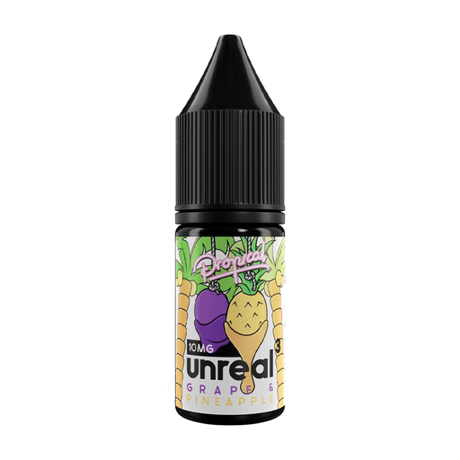 Grape and Pineapple Nic Salt E-Liquid by Unreal 3- 0660111267657 - TABlites