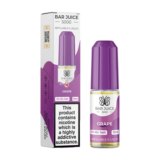 Grape Bar Juice 5000 Nic Salt E-Liquid 10ml- 5060769490646 - TABlites