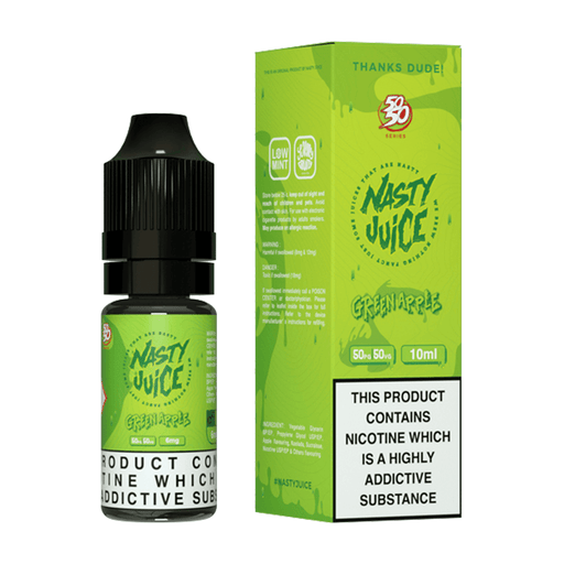 Green Ape (Green Apple) E-Liquid by Nasty Juice 10ml 50/50- 5060656820778 - TABlites