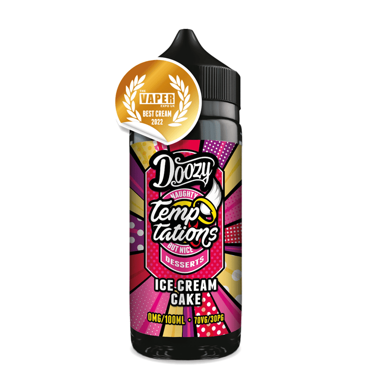 Ice Cream Cake Temptations 100ml Short Fill E-Liquid by Doozy Vape- 5056168811120 - TABlites