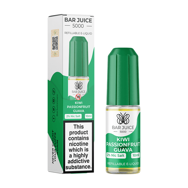 Kiwi Passion Fruit Guava Bar Juice 5000 Nic Salt E-Liquid 10ml Tablites Kiwi Passion Fruit Guava Bar Juice 5000 Nic Salt E-Liquid 10ml Tablites