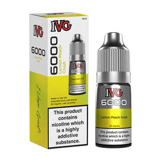 Lemon Peach Crush  IVG 6000 E-Liquid - Box and Bottle