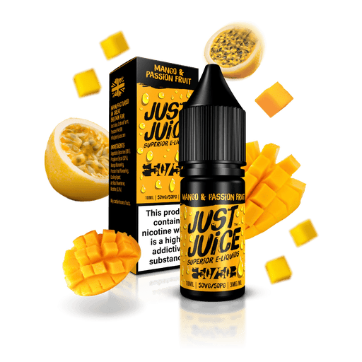 Mango & Passion Fruit E-Liquid by Just Juice 5050 10ml- 5056168847778 - TABlites