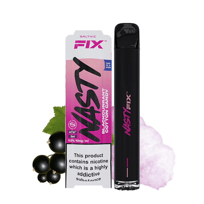 NASTY AIR FIX DISPOSABLE VAPE BLACKCURRANT COTTON CANDY WITH FRUIT