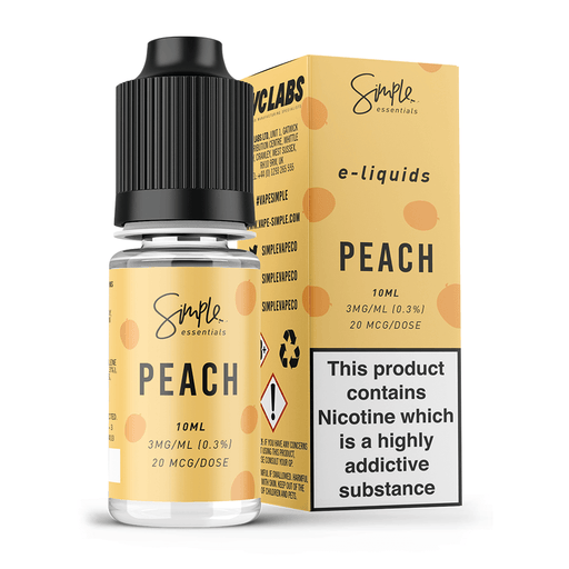 Peach E-Liquid by Simple Essentials 50/50 10ml- 5060510518612 - TABlites