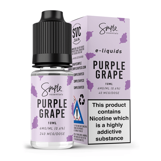 Purple Grape E-Liquid by Simple Essentials 50/50 10ml- 5060510512559 - TABlites