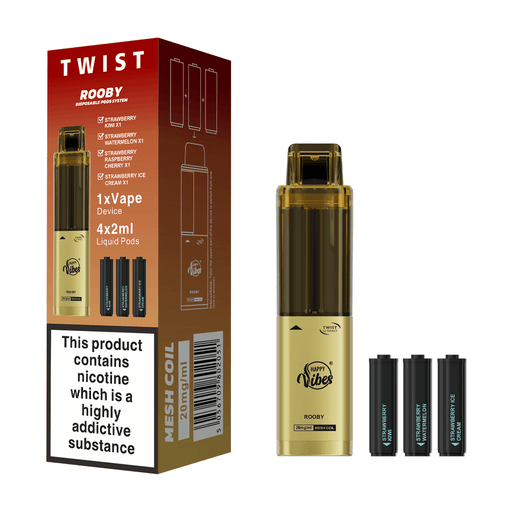 Rooby Twist Disposable Vape by Happy Vibes- 5056709802051 - TABlites