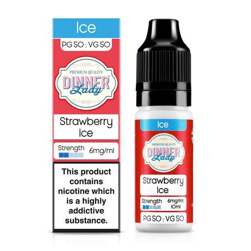 Strawberry Ice E-Liquid by Dinner Lady 50/50 10ml- 5060510407510 - TABlites