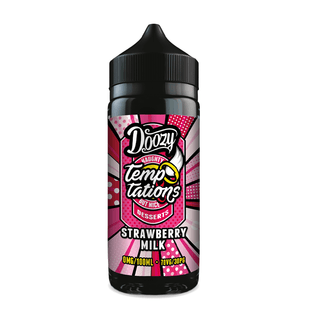 Strawberry Milk Temptations 100ml Short Fill E-Liquid by Doozy Vape- 5056168811144 - TABlites
